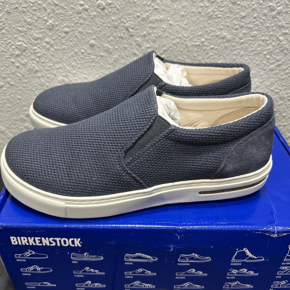 Birkenstock Slip-On Athletic Shoes in Navy Blue